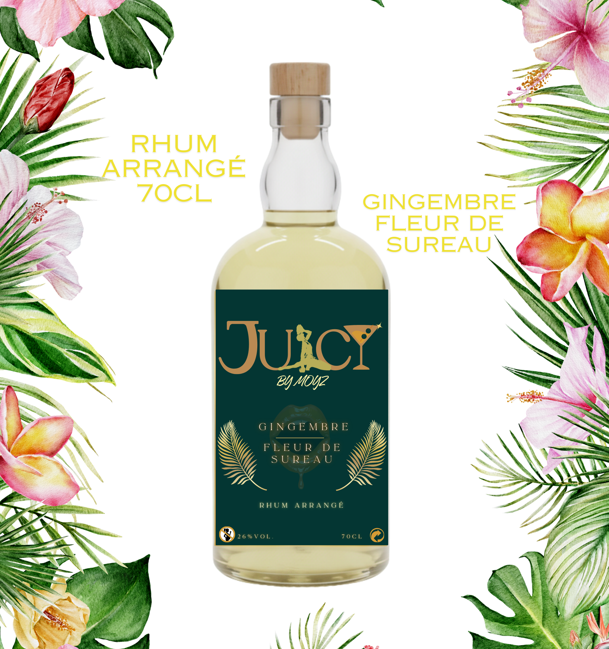 Rhum Arrangé Gingembre Fleur de Sureau 70cl